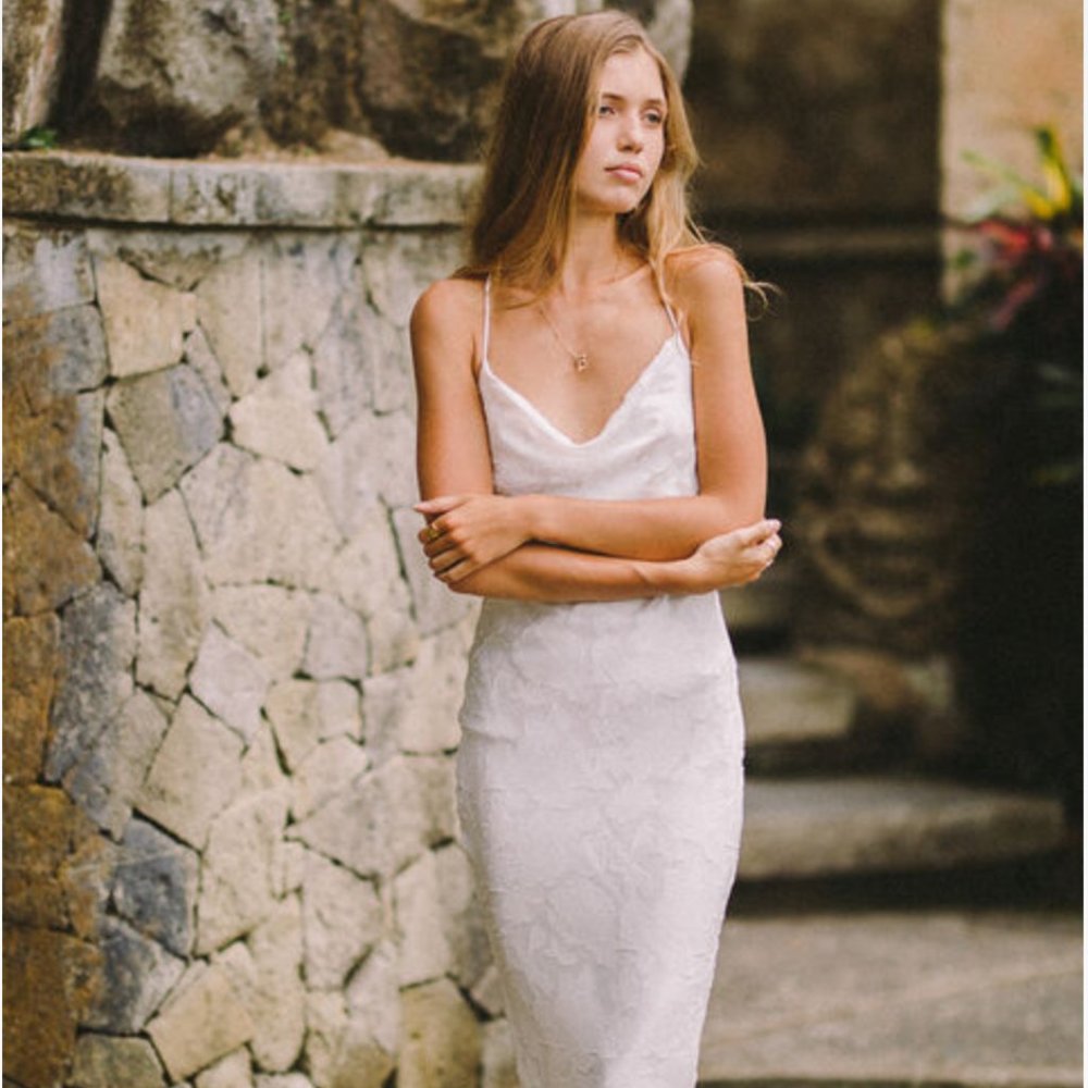 Bardot Tempest Midi Low Back Slip Dress Wedding